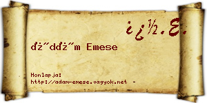 Ádám Emese névjegykártya